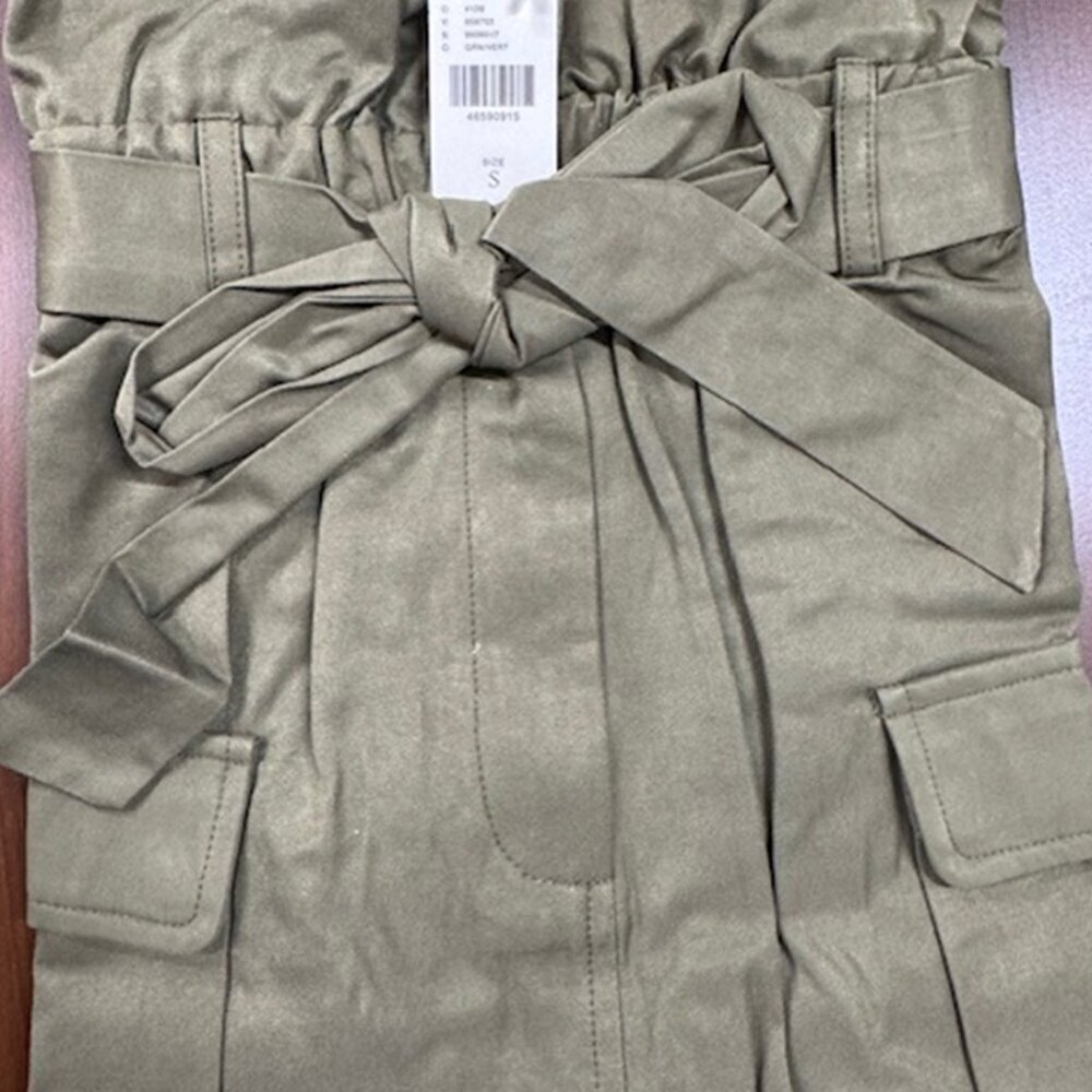 NWT Anthropologie Belted Utility Mini Skirt (Olive Green) by ISLA MAUDE - Picture 5 of 7